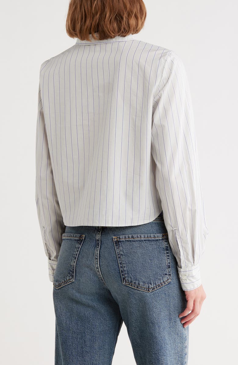 Parker The Kalen Crop Button-Up Shirt, Alternate, color, Greyish Blue