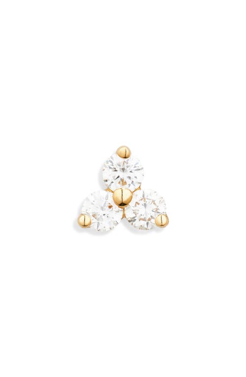MARIA TASH MARIA TASH DIAMOND TRINITY THREADED STUD EARRING