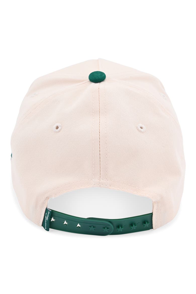 Two Tone Vintage Star Baseball Cap, Alternate, color, BONE/ GREEN