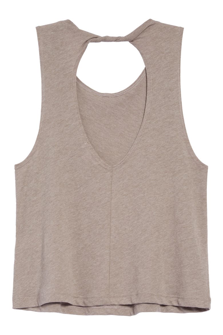 Boyfriend Jersey Aquarius Tank Top, Alternate, color, LATTE HEATHER