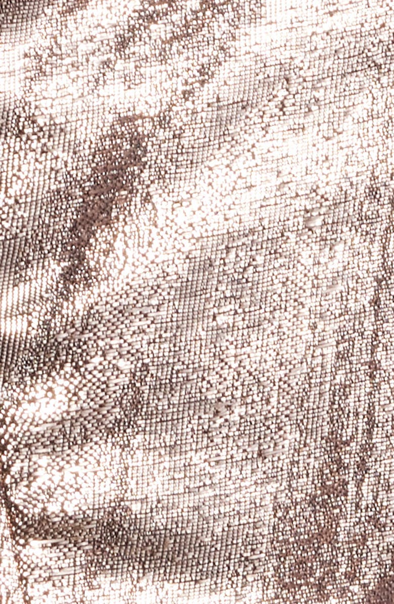 CeCe Metallic Fit & Flare Minidress, Alternate, color, Coffee Bean