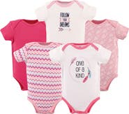 Hudson Baby 5Pk of Soft Cotton One-Pieces