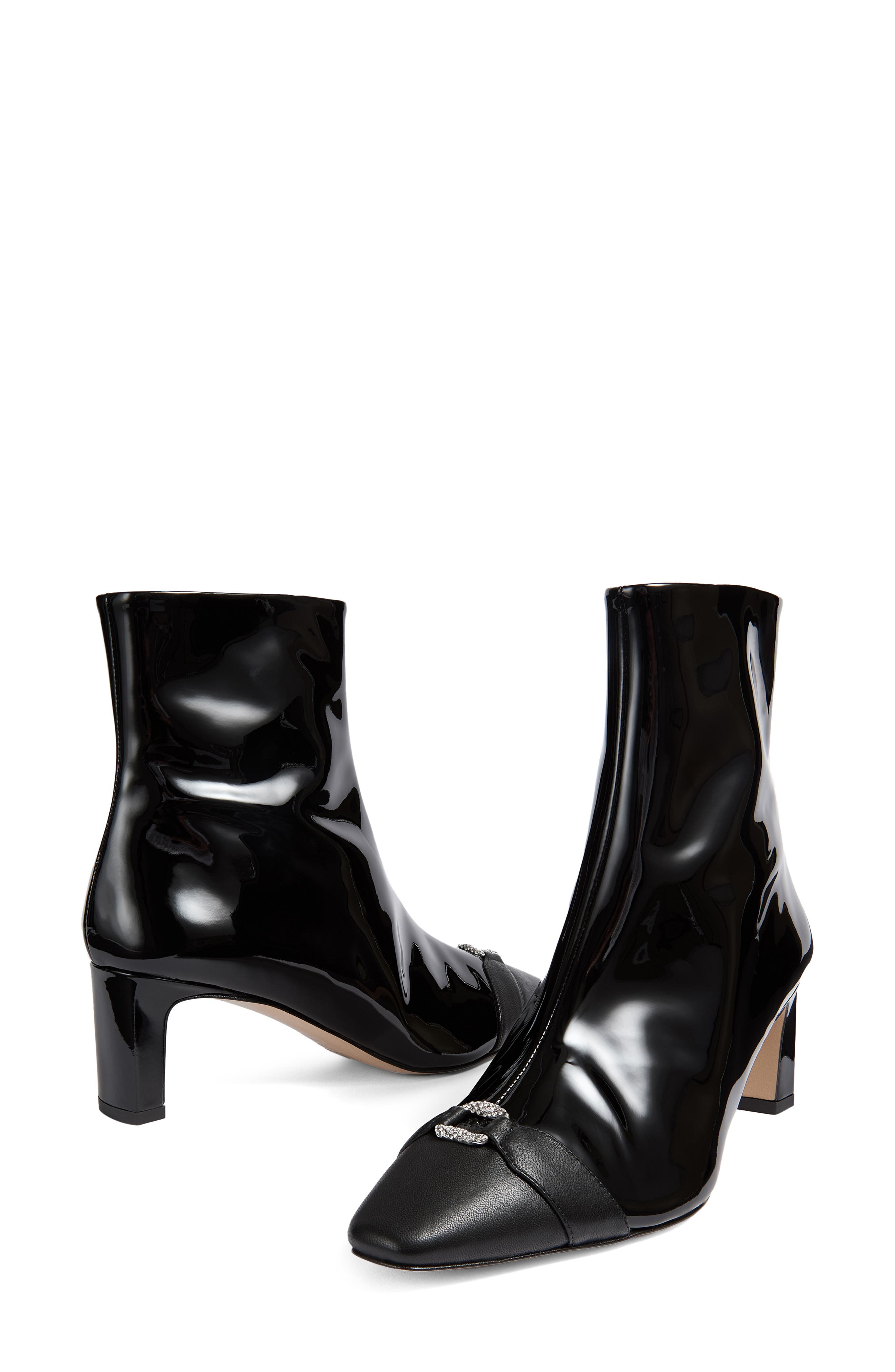 LK Bennett Hylda Crystal Buckle Bootie, Alternate, color, 