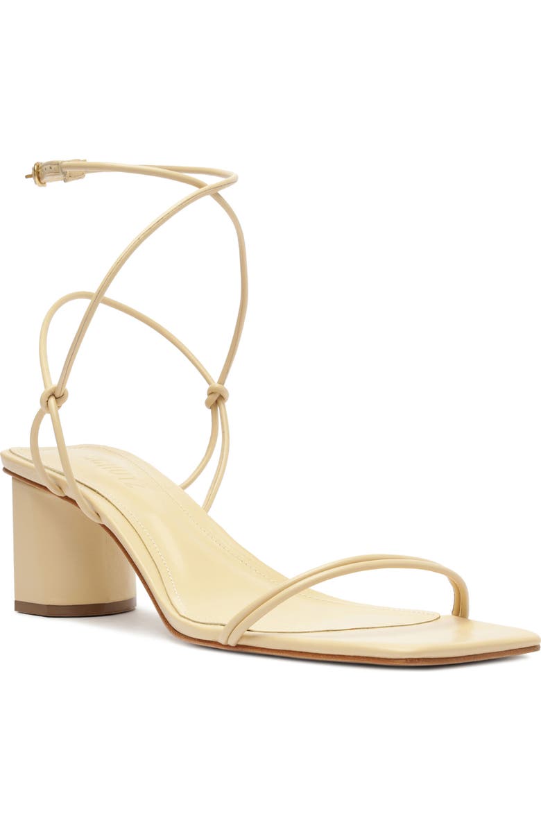 Schutz Pompeii Mid Ankle Strappy Sandal, Main, color, Natural Nibs