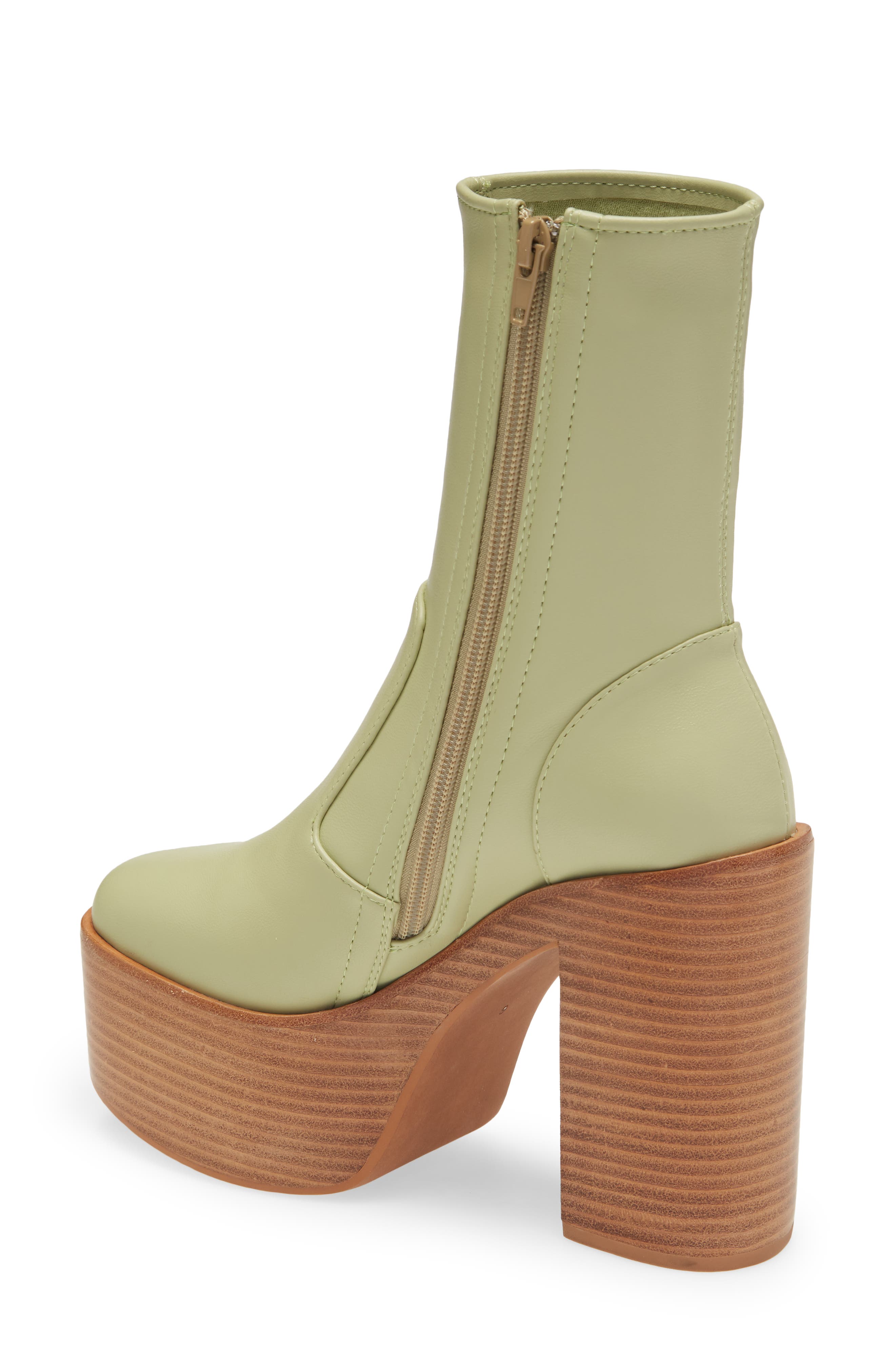 Mexique Platform Bootie, Alternate, color, MINT NATURAL POLISHED STACK
