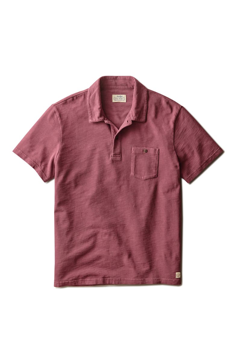 Luxe Slub Pocket Polo, Alternate, color, CABERNET