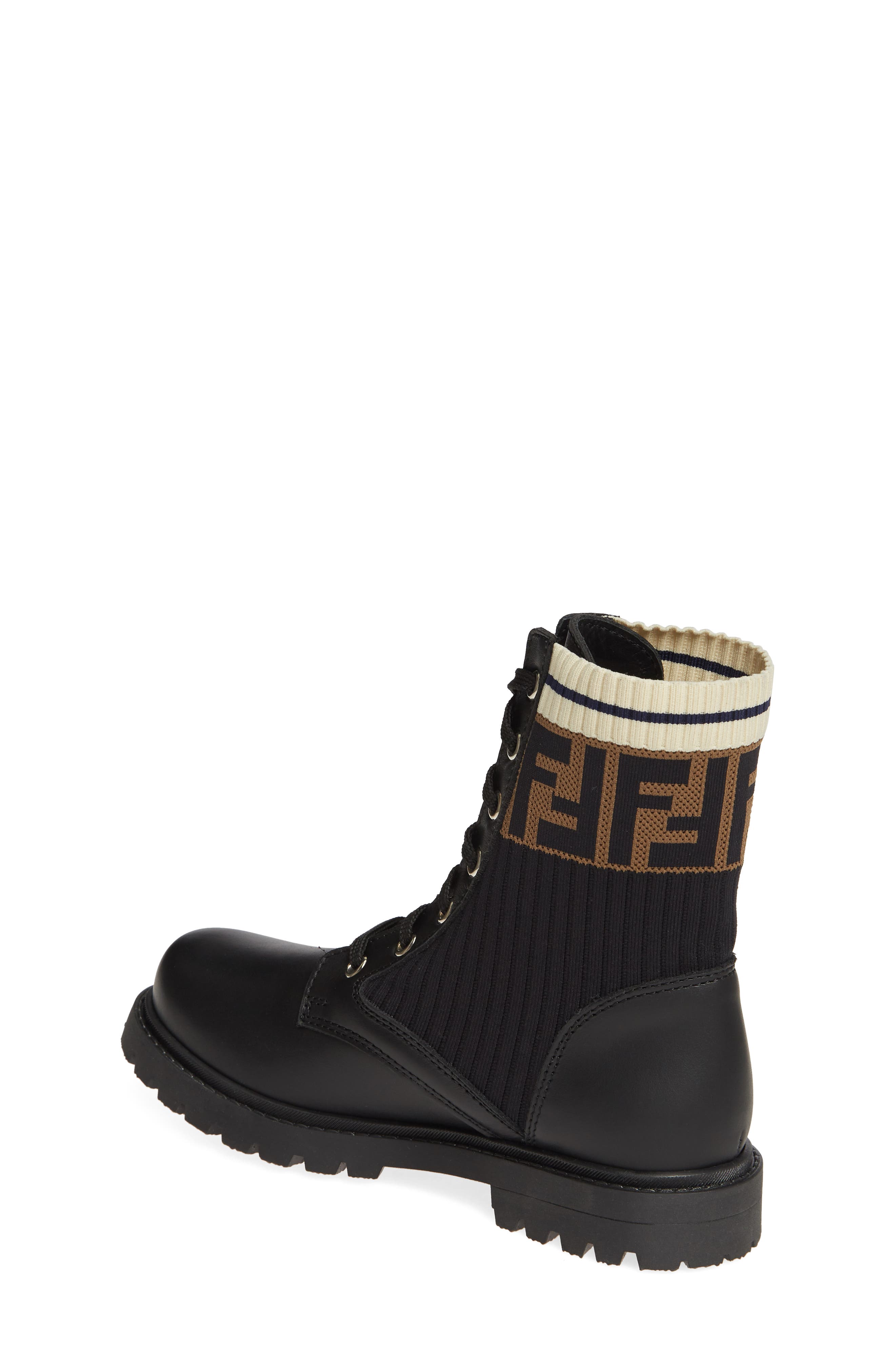 Fendi Lace-Up Boot, Alternate, color, 