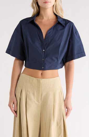 TWP She Comes & Goes Again Crop Button-Up Shirt