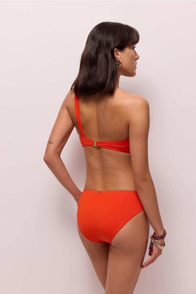 Lolite Bandeau Top & Shirred Bottom, Alternate, color, Vermillon