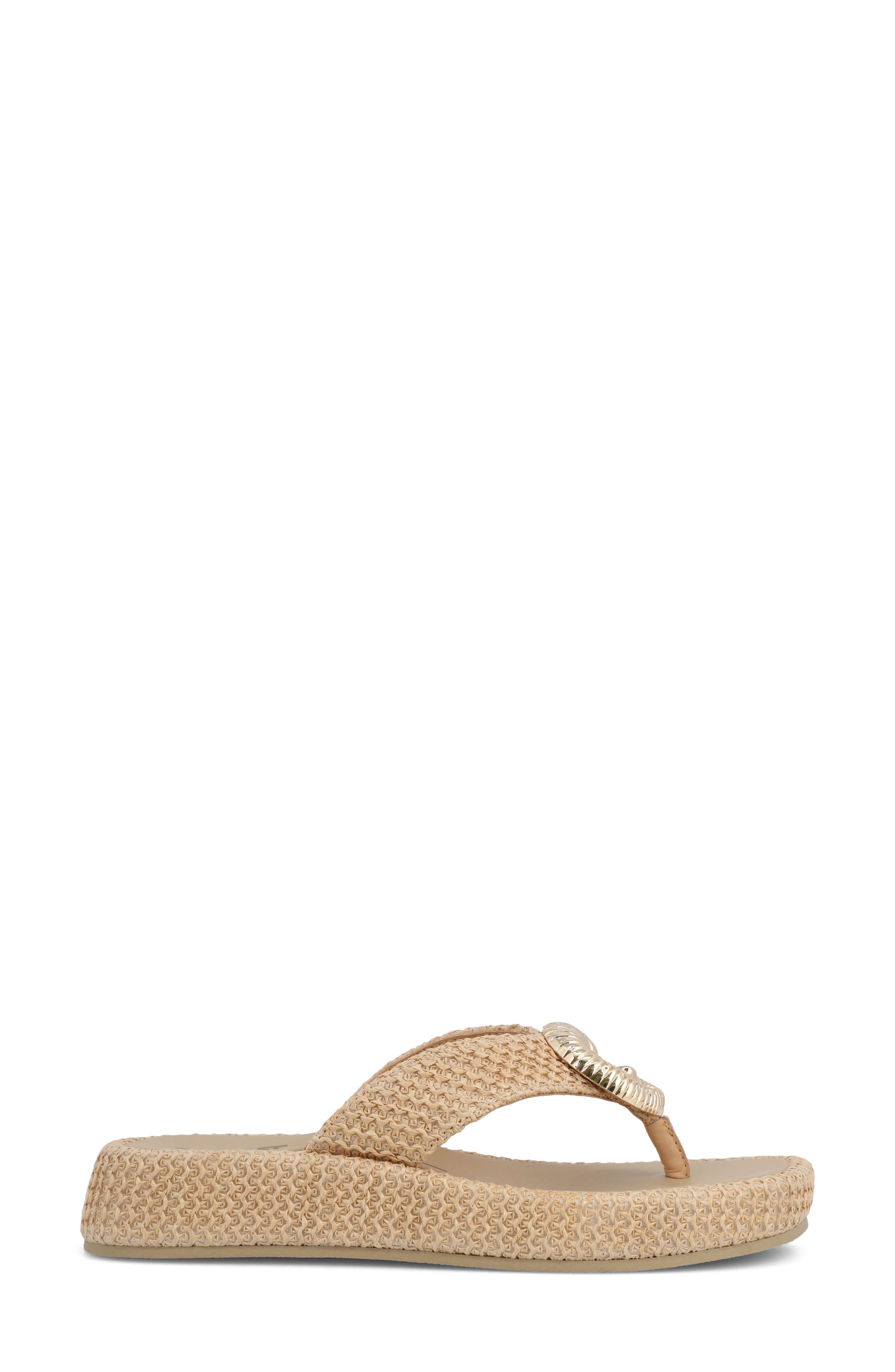 MIA Pamelia Platform Flip Flop, Alternate, color, Bone/ Gold