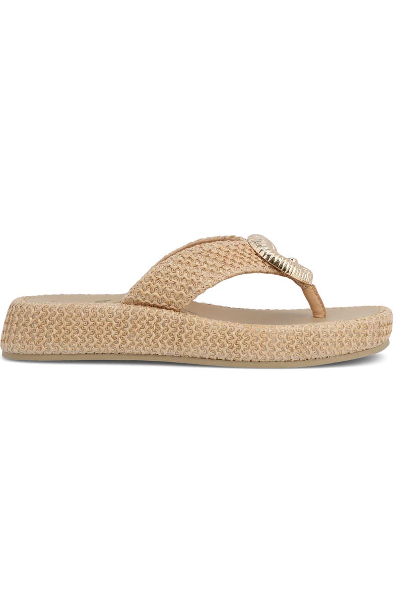 MIA Pamelia Platform Flip Flop, Alternate, color, Bone/ Gold
