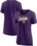 FANATICS Women's Fanatics Branded Heathered Purple Los Angeles Lakers True Classics Tri-Blend T-Shirt