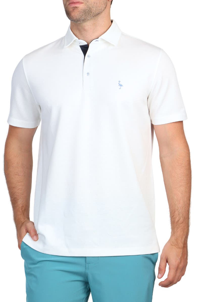TailorByrd Solid Modal Blend Polo, Main, color, White
