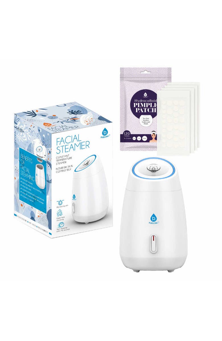 PURSONIC Advanced Facial Steamer & Hydrocolloid Pimple Patch Set, Main, color, Multicolor