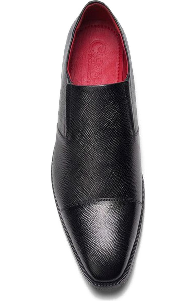 CARLOS SANTANA Eclipse Cap Toe Loafer, Alternate, color, Black Leather