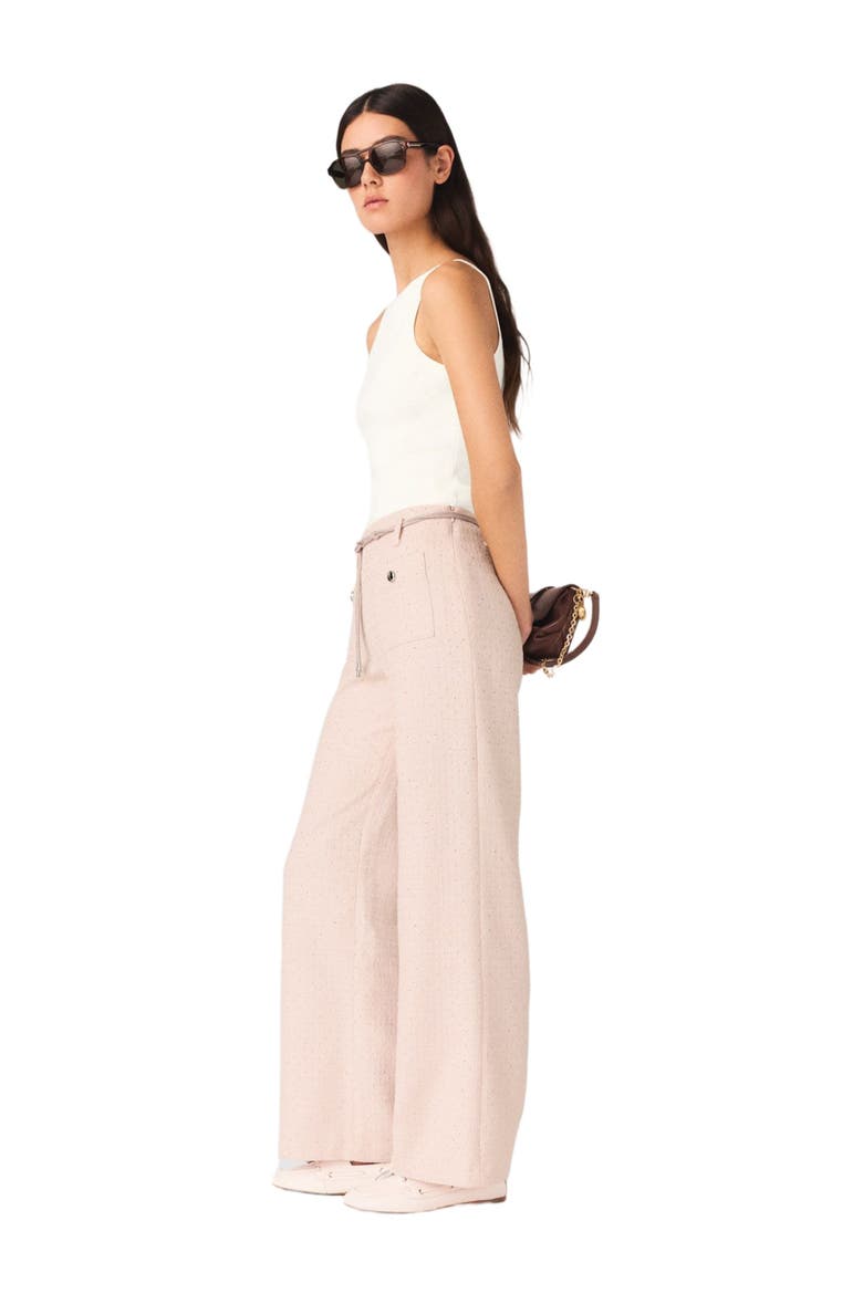 Tweed trousers, Alternate, color, Pink