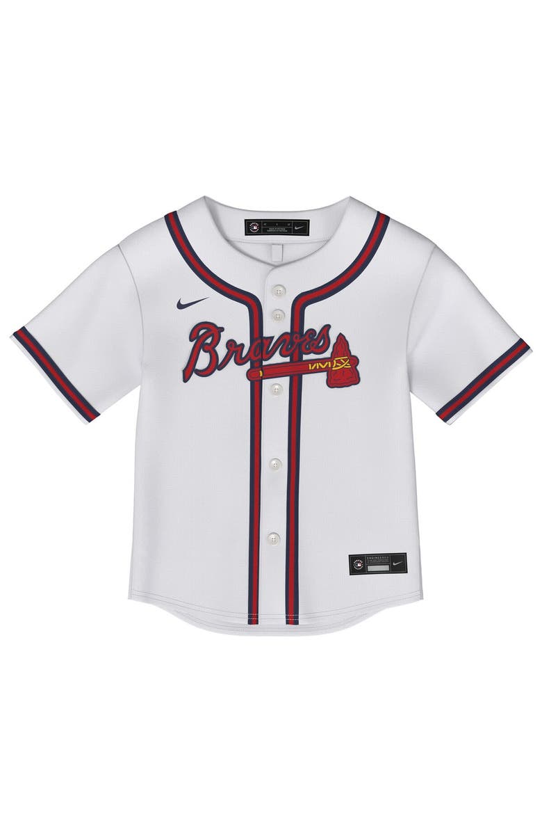 Outerstuff Toddler White Atlanta Braves Home Replica Jersey, Alternate, color, 