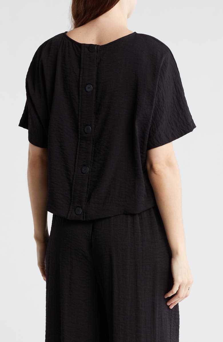 Adrianna Papell Crinkle Boxy Crop T-Shirt, Alternate, color, 