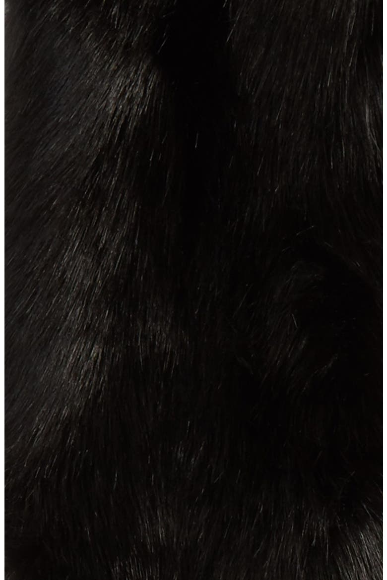 Faux Fur Stole, Alternate, color, BLACK
