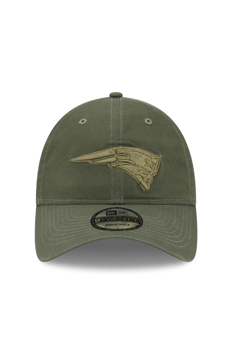 New Era Men's New Era Olive New England Patriots Core Classic 2.0 Tonal 9TWENTY Adjustable Hat, Alternate, color,