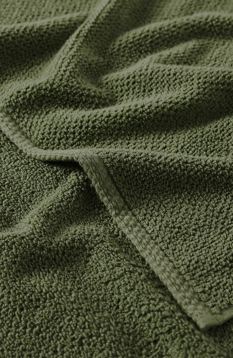 Woven & Weft Cotton 12-Pack Textured Washcloths, Alternate, color, Forest Green
