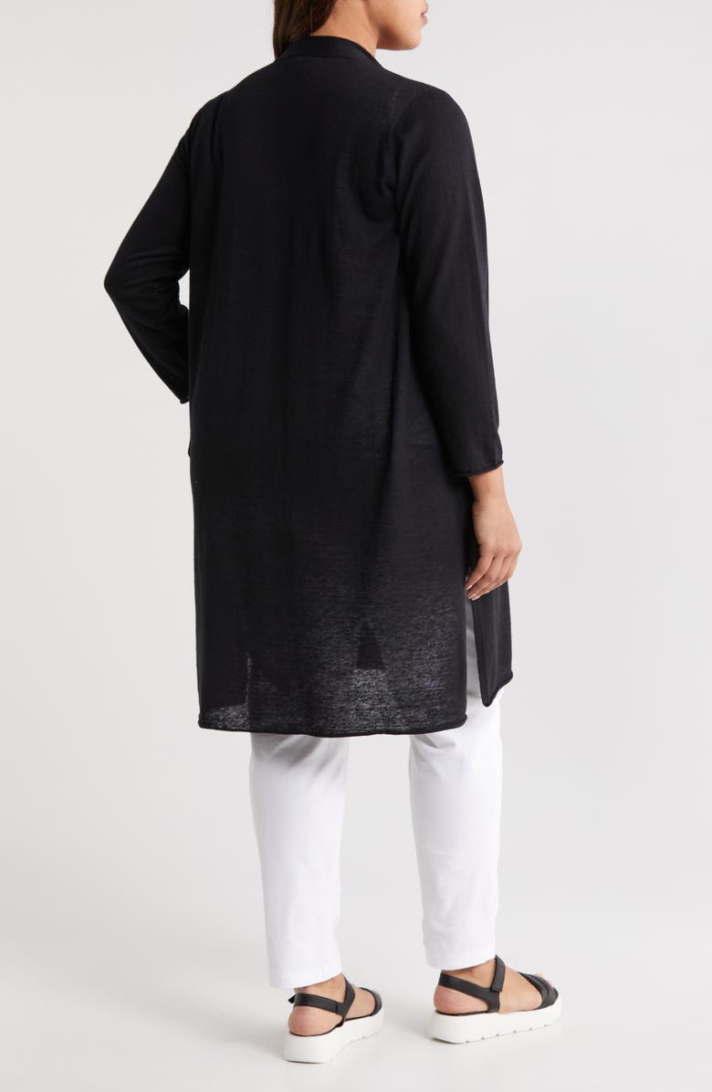 Eileen Fisher Organic Linen & Organic Cotton Longline Cardigan, Alternate, color, 