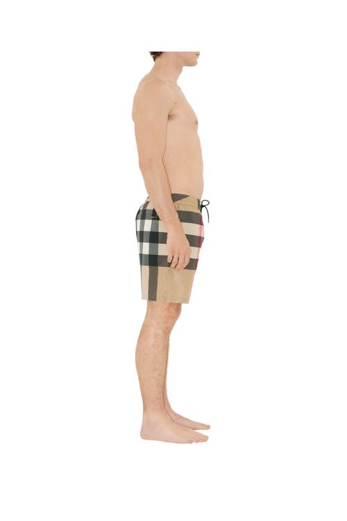 Burberry Beige Check Swim Shorts