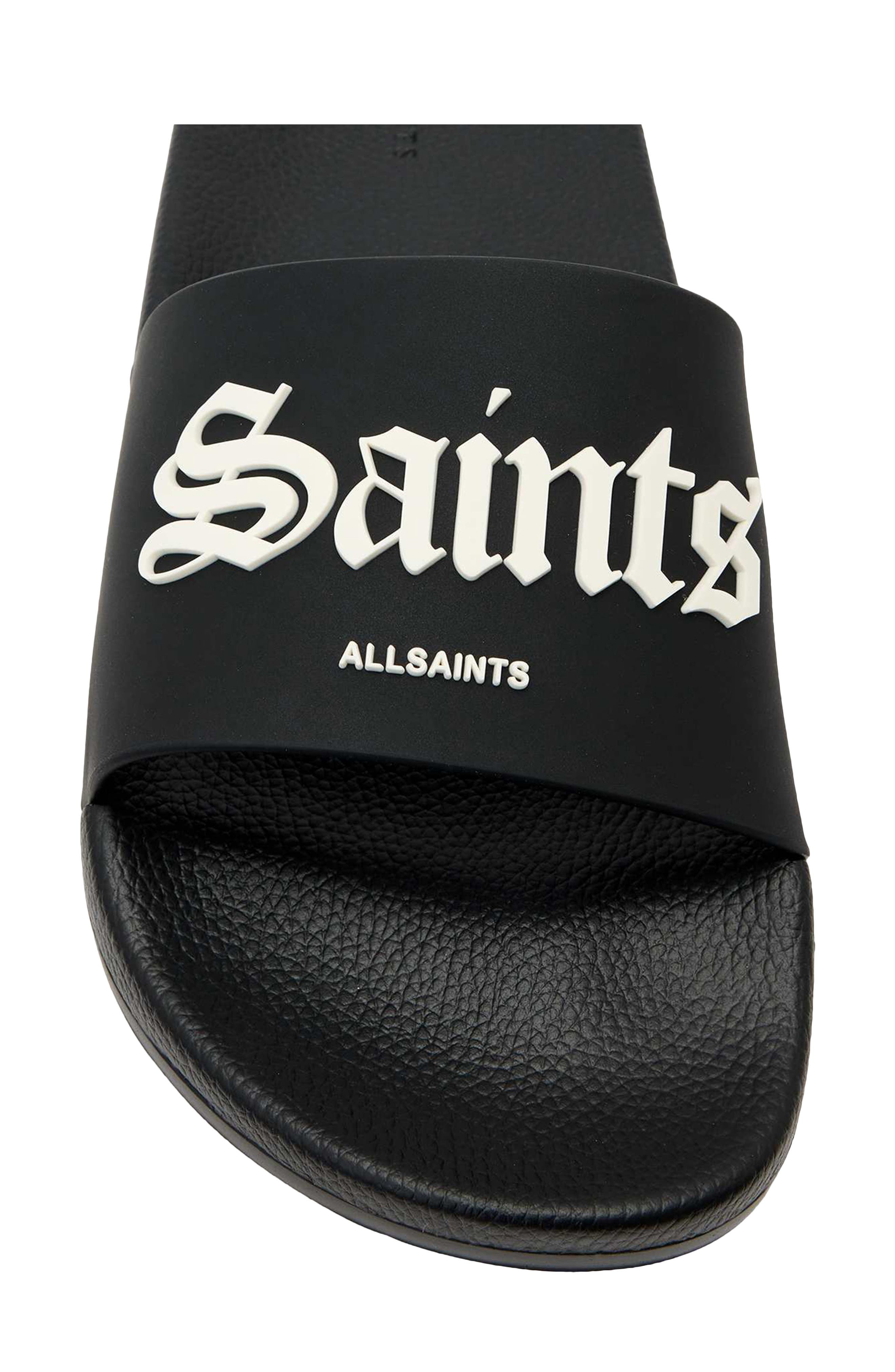 AllSaints Saint Slide Sandal, Alternate, color, Black