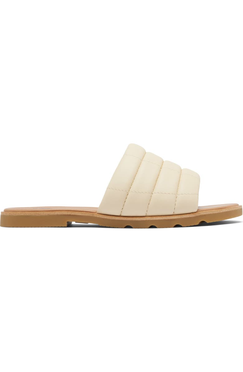 SOREL Ella III Quilted Puff Slide Sandal, Alternate, color, Honey White/ Gum 16