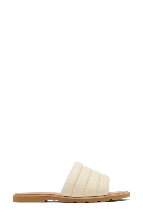 Sorel Ella Iii Quilted Puff Slide Sandal In Honey White/gum 16
