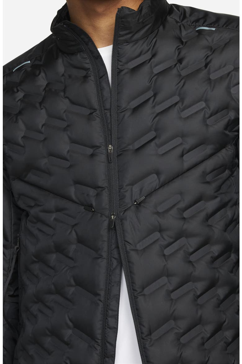 Therma-FIT Quilted Running Jacket, Alternate, color, BLACK