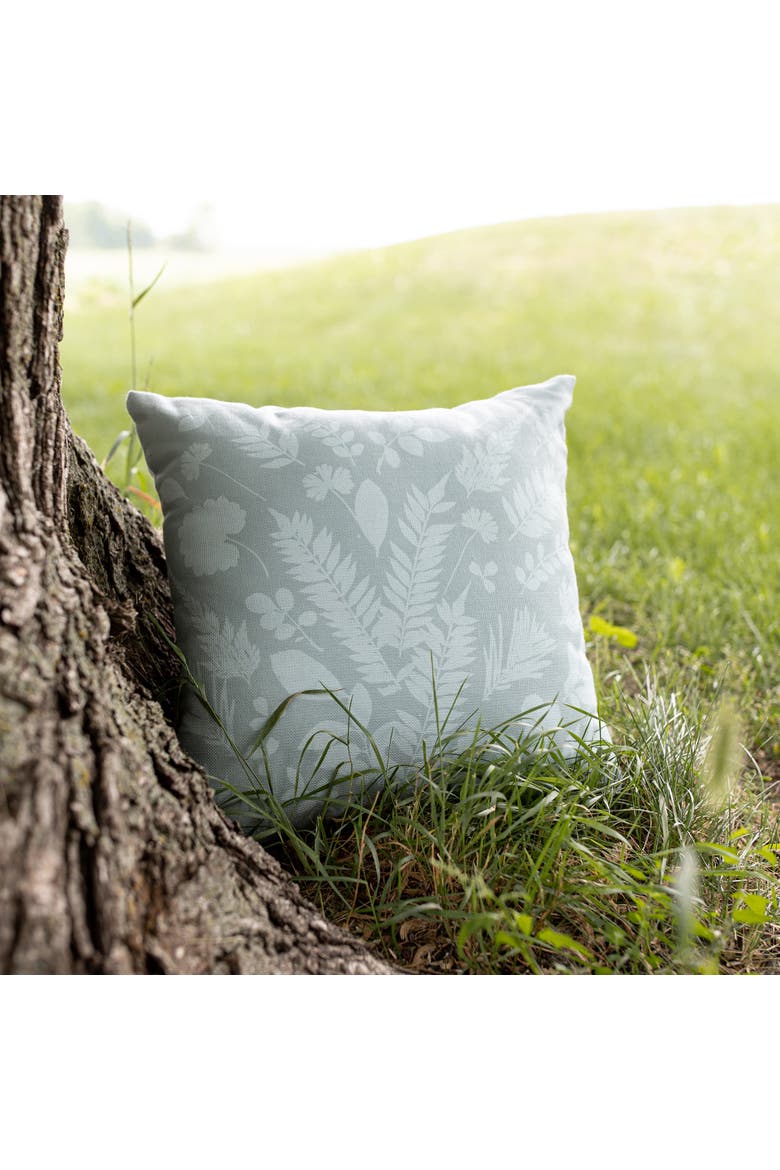 Sun Print Blue Decorative Indoor/Outdoor Accent Throw Pillow, 18" x 18", Alternate, color, Blue