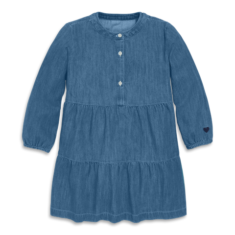 Kids Chambray Popover Dress (Toddler, Little Kid, & Big Kid)