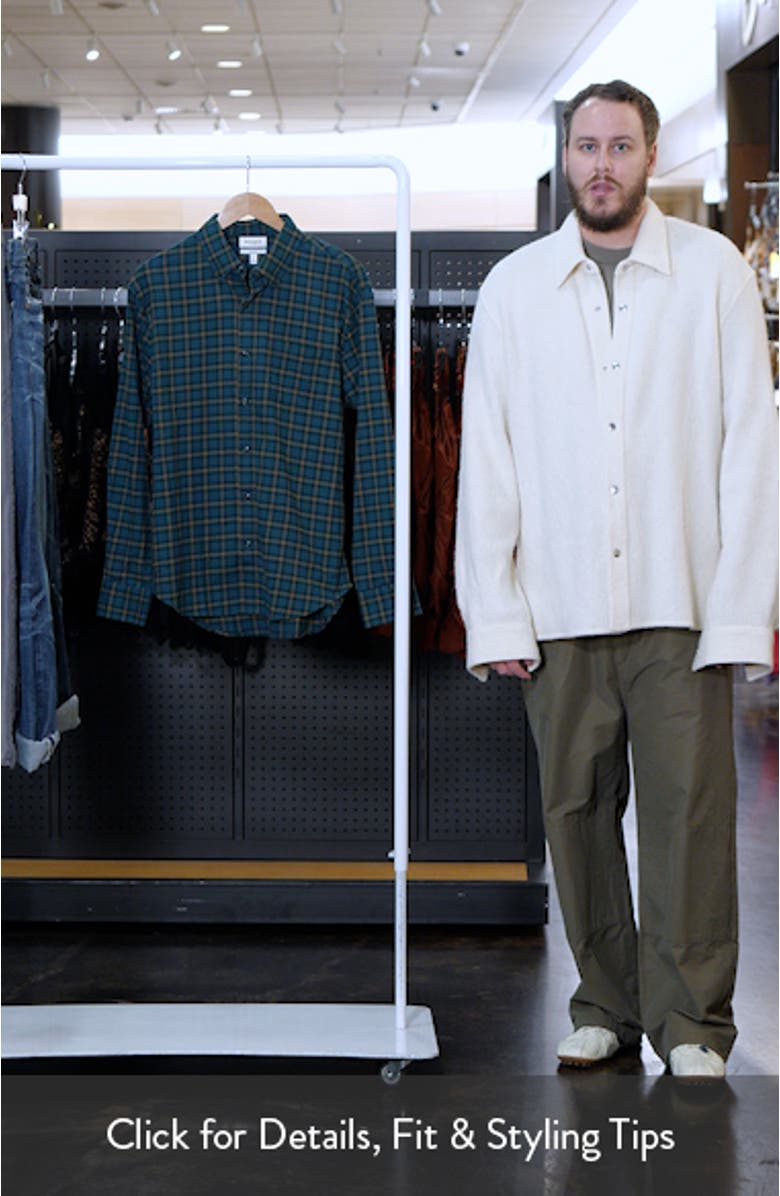 Lightweight Stretch Flannel Button-Down Shirt, sales video thumbnail