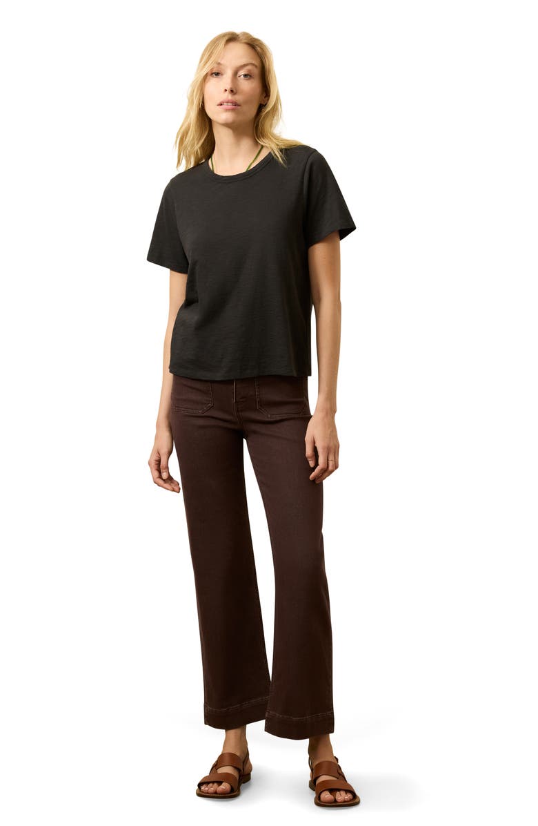 Faherty Sunwashed Essential Cotton T-Shirt, Alternate, color, Washed Black