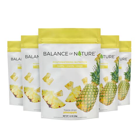 Freeze Dried Pineapple Slices Real Fruit Snack Five Pack