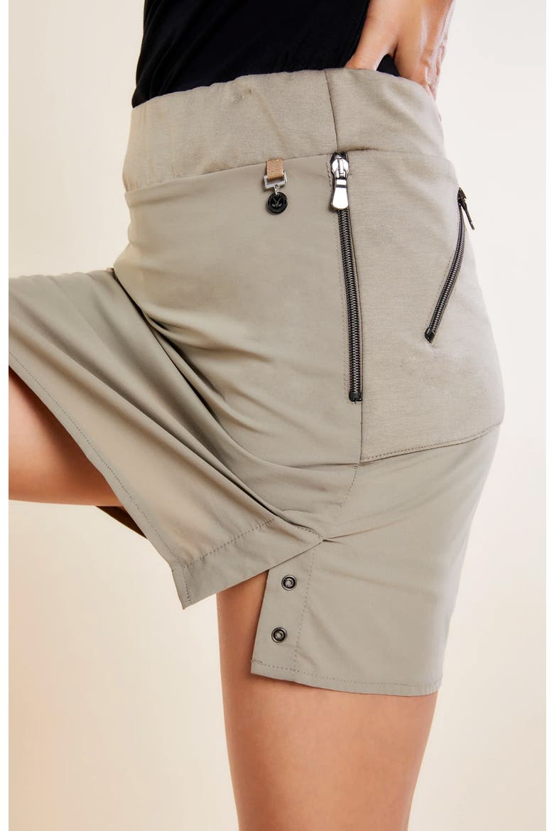 Suzzette Sport Luxe Skort, Alternate, color, Khaki