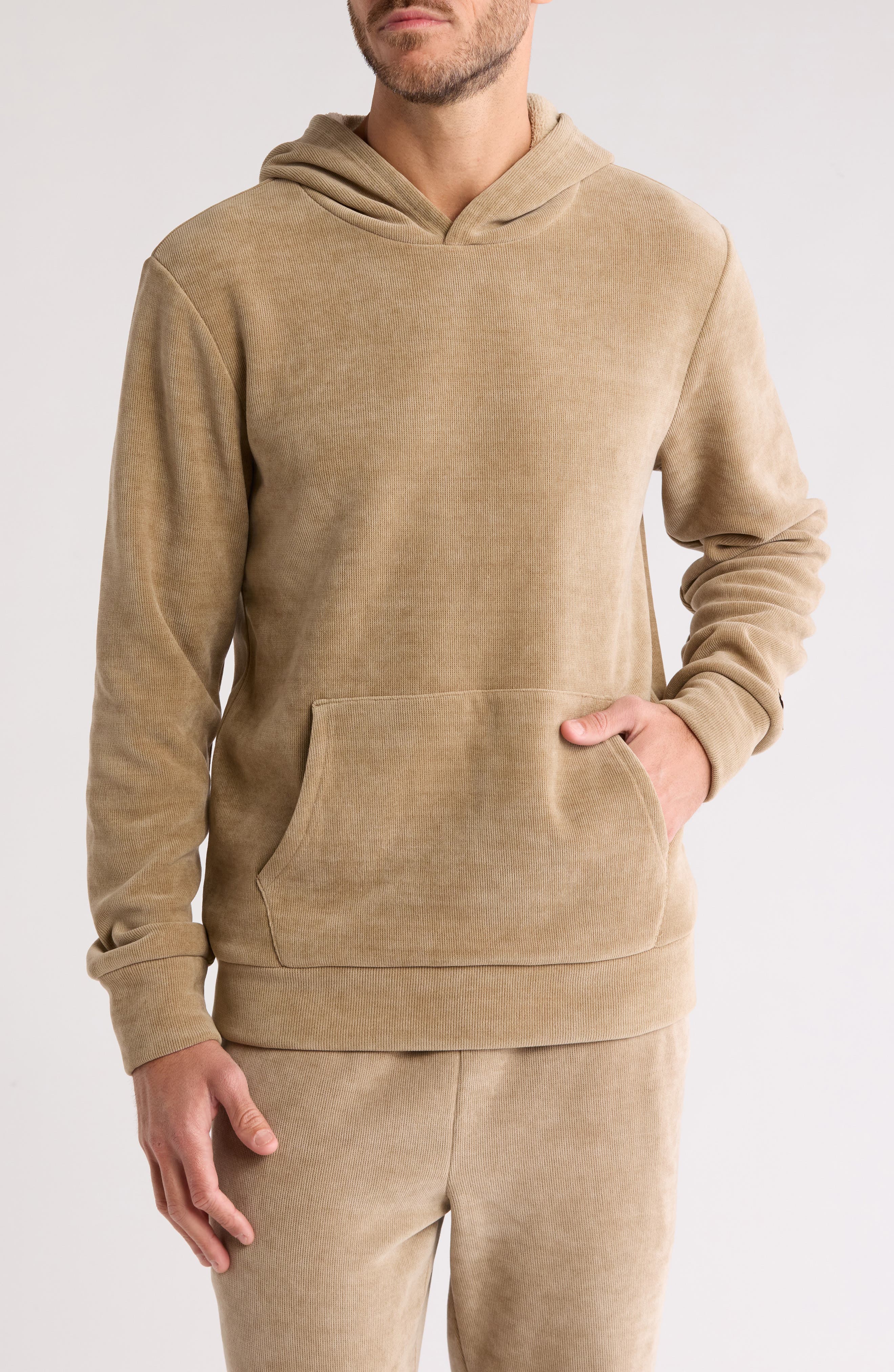 FLEECE FACTORY Plush Faux Suede Hoodie