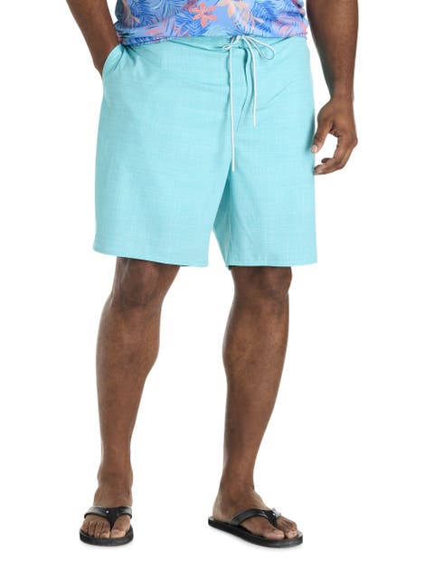 Big & Tall Crosshatched Swim Trunks