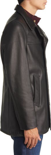 Schott NYC Cowhide Leather Car Coat | Nordstrom