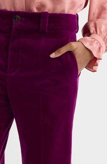 Chloé Cotton Velveteen Flare Leg Pants | Nordstrom
