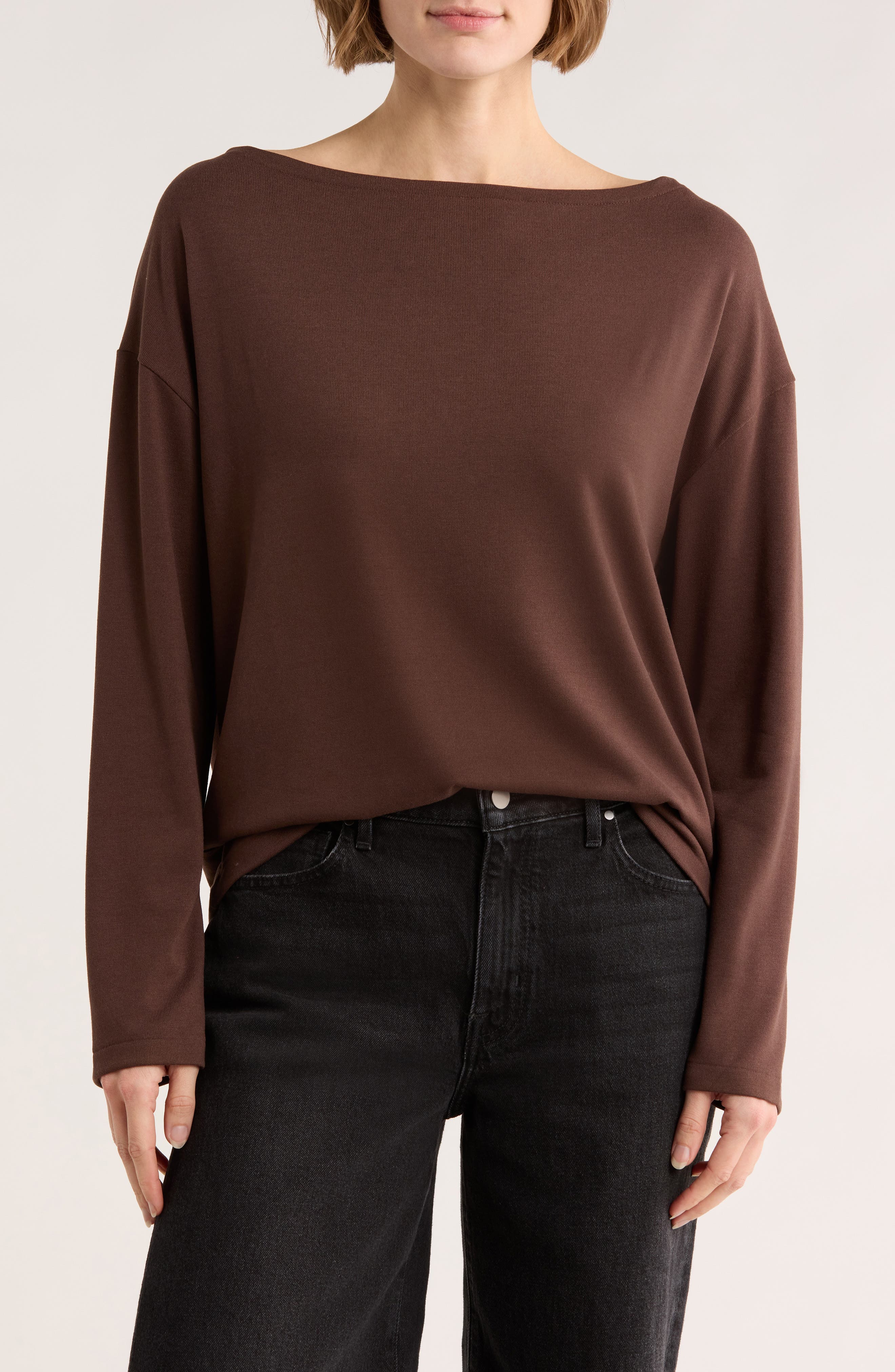 AllSaints Rita Boat Neck Long Sleeve Top