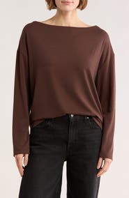 AllSaints Rita Boat Neck Long Sleeve Top