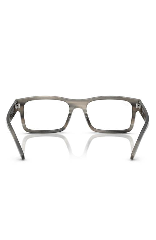 Ray Ban Ray-ban 56mm Rectangle Optical Glasses In Havana Gradient