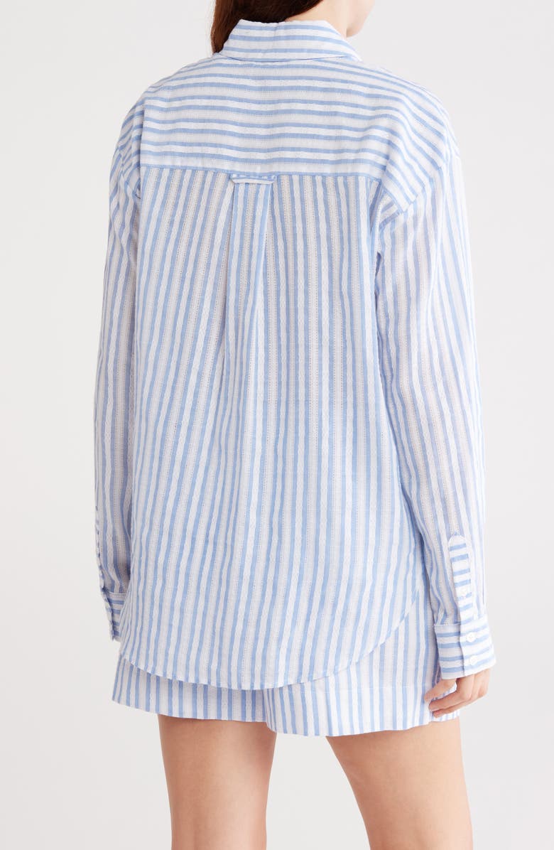 Veronica Beard Keiko Cotton Button-Down Shirt, Alternate, color,