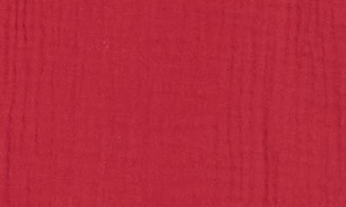 Denimist Cotton Gauze Button-up Shirt In Red