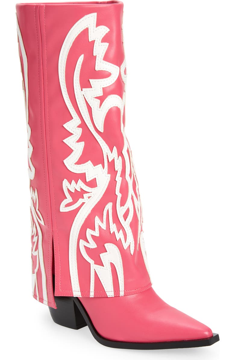 AZALEA WANG Simply Foldover Shaft Boot, Main, color,