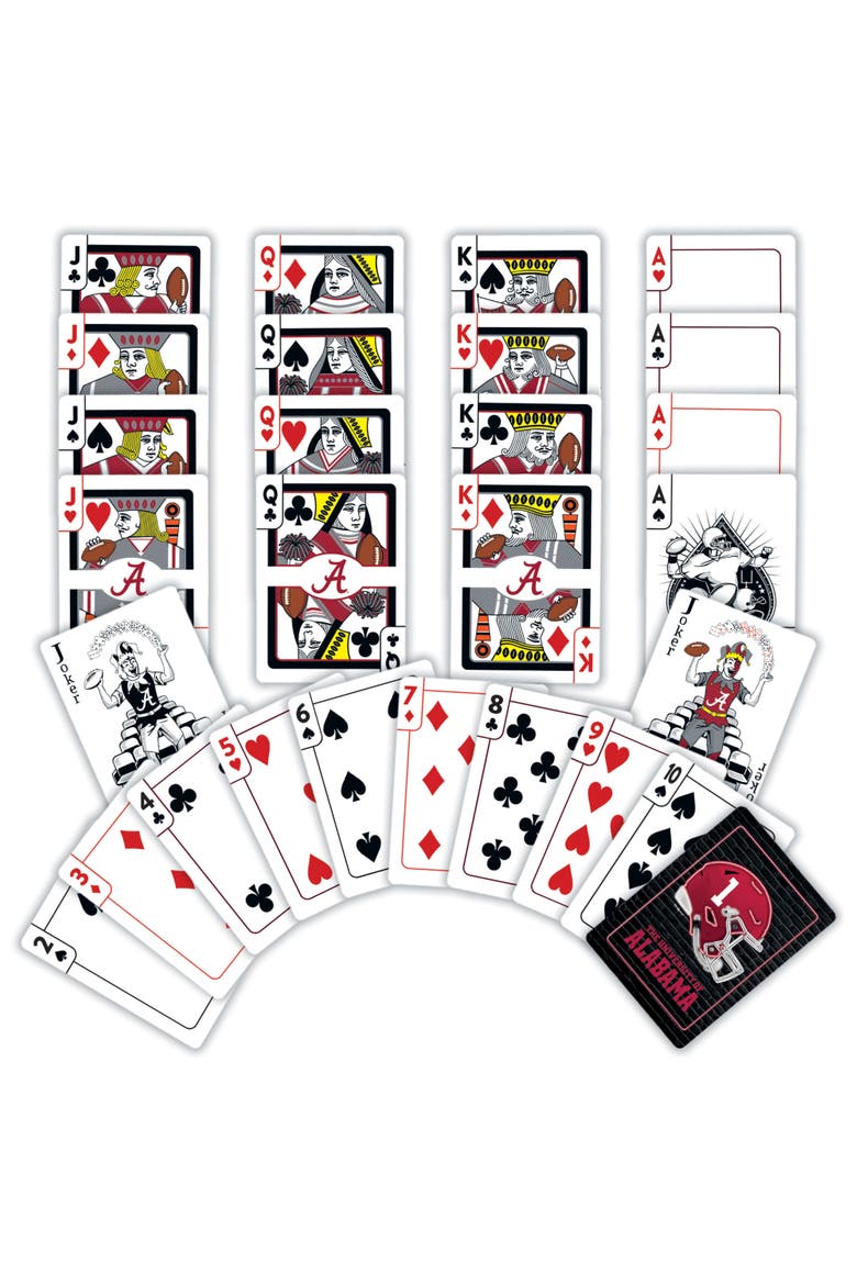 Alabama Crimson Tide Neon Playing Cards, Alternate, color, Multicolor