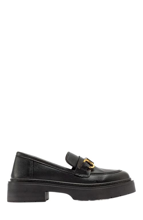 Prologue Shoes Simone Bit Platform Loafer in Black Faux Leather at Nordstrom, Size 8.5