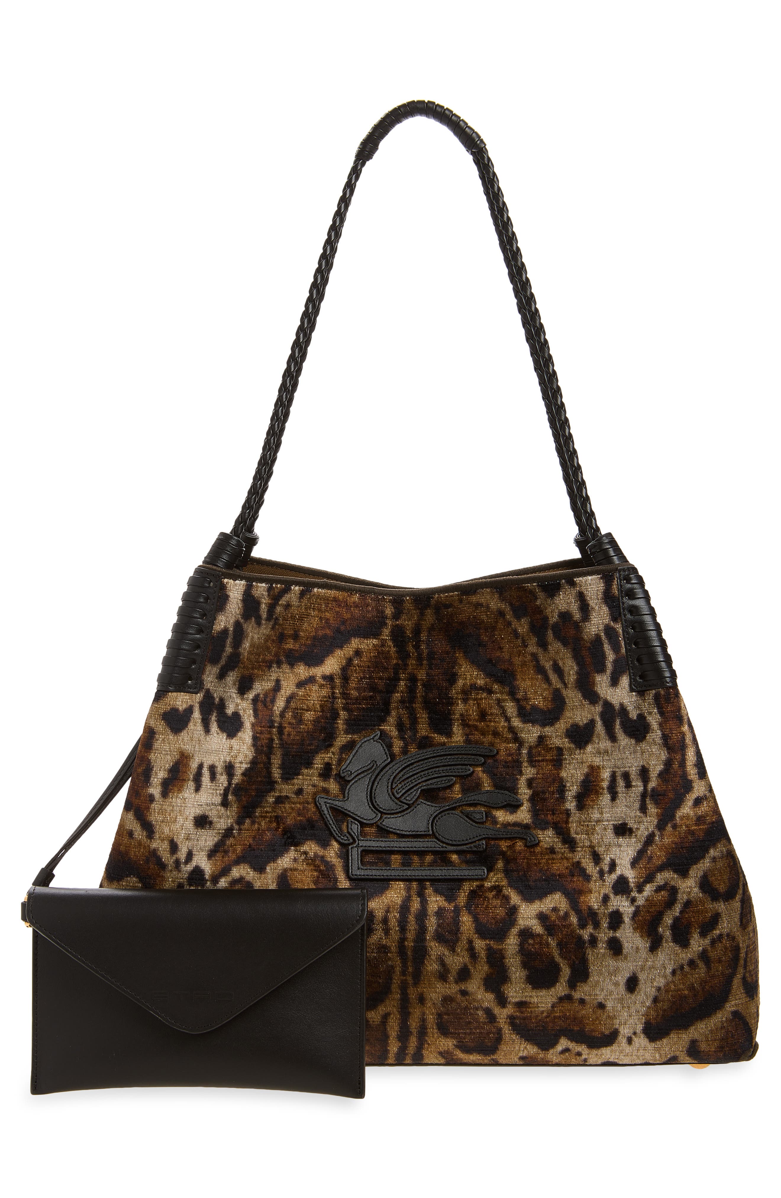 Libra Velvet Tote, Alternate, color, PRINT ON BEIGE BASE